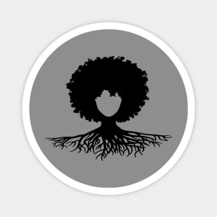 Afro hair tree Magnet